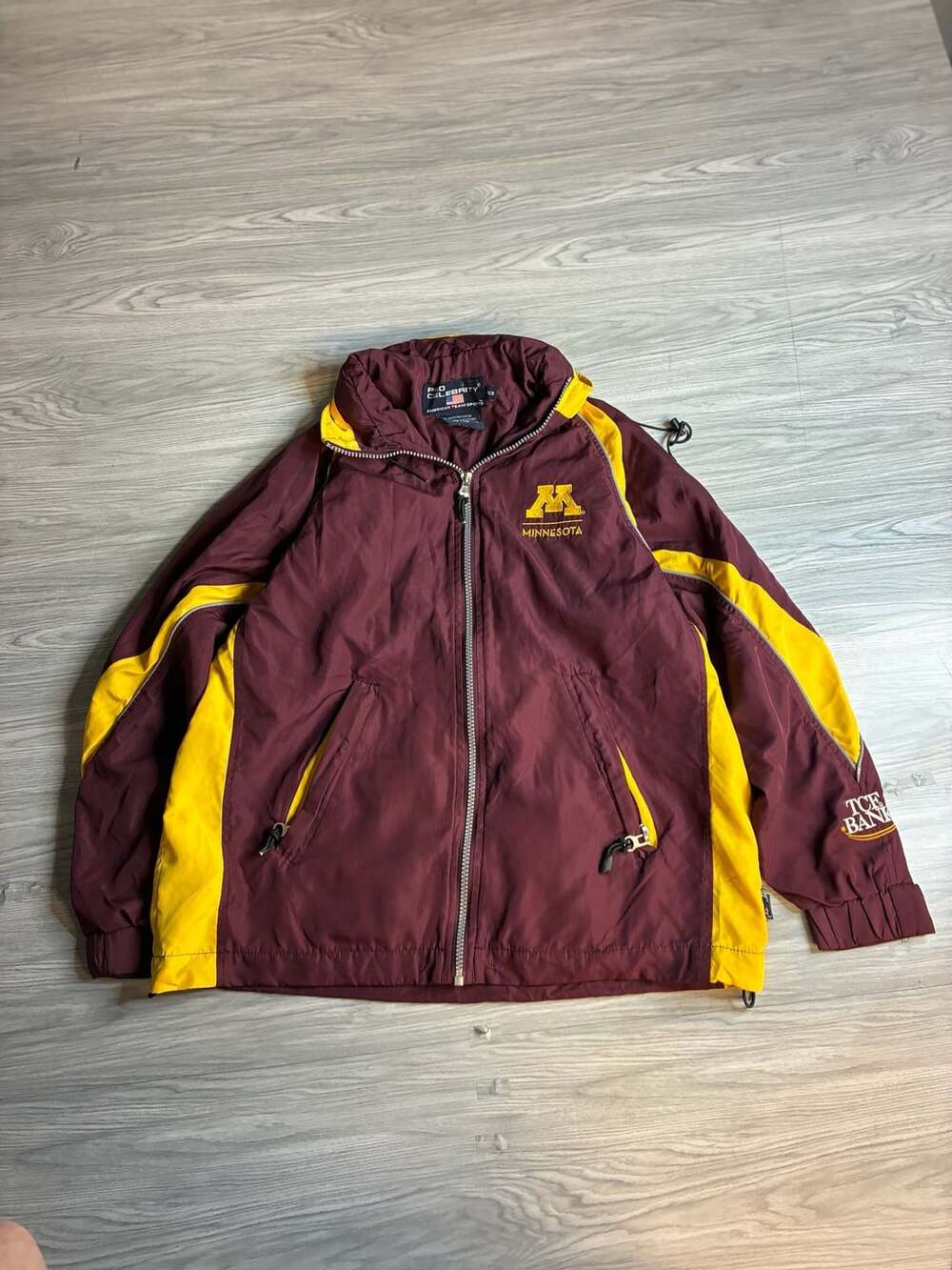 Pro Celebrity Minnesota Gophers Windbreaker Jacket Size XS